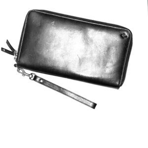 Black genuine leather Cole Hann clutch